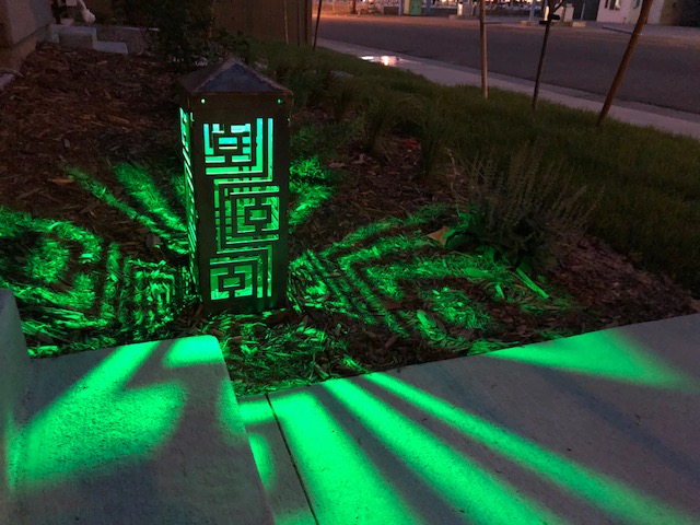 led bollard light green