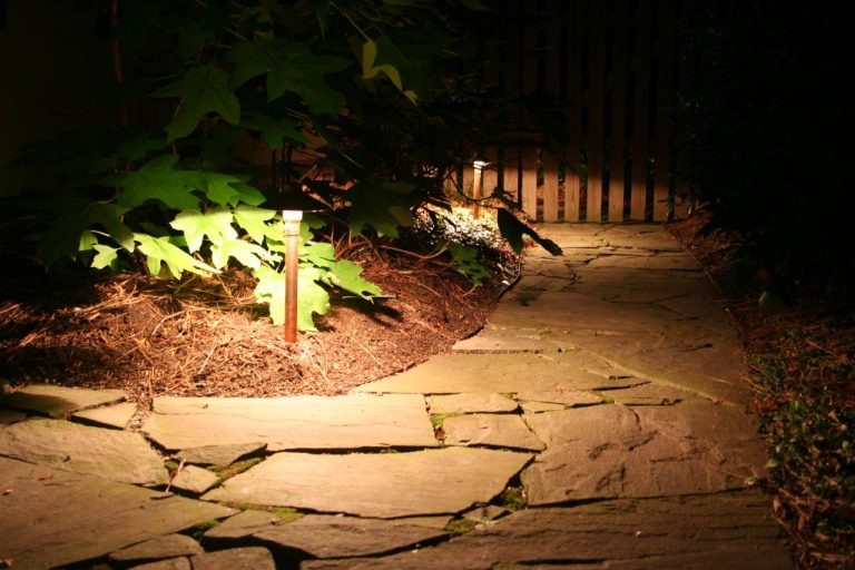path lights at walkway